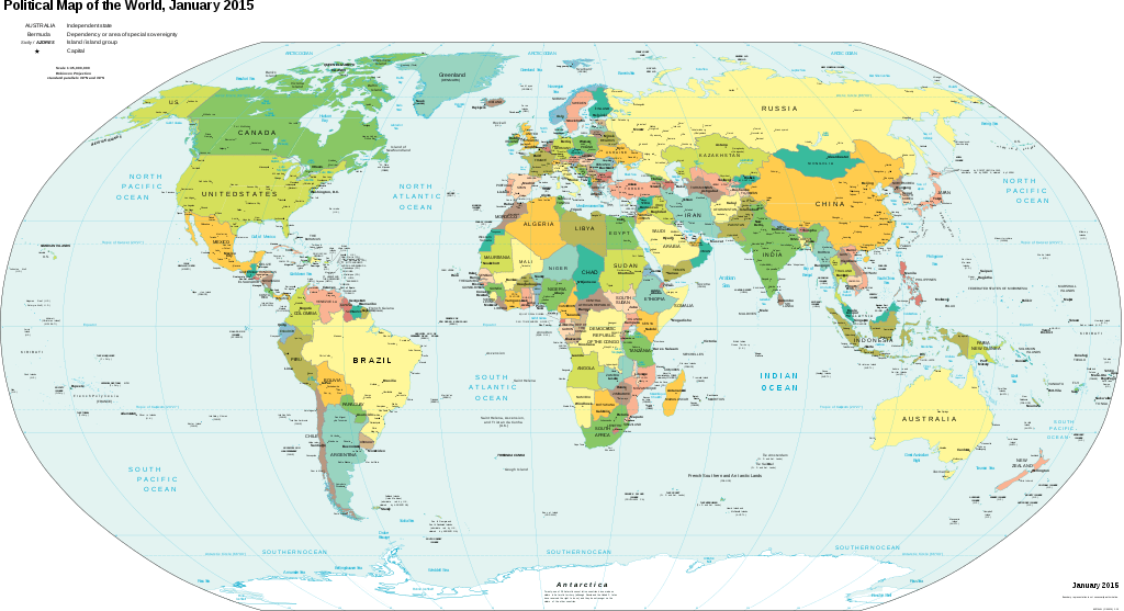 Mapa Del Mundo Con Division 0734