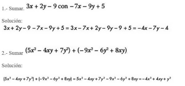 Suma Y Resta De Expresiones Algebraicas Curso Para La Unam
